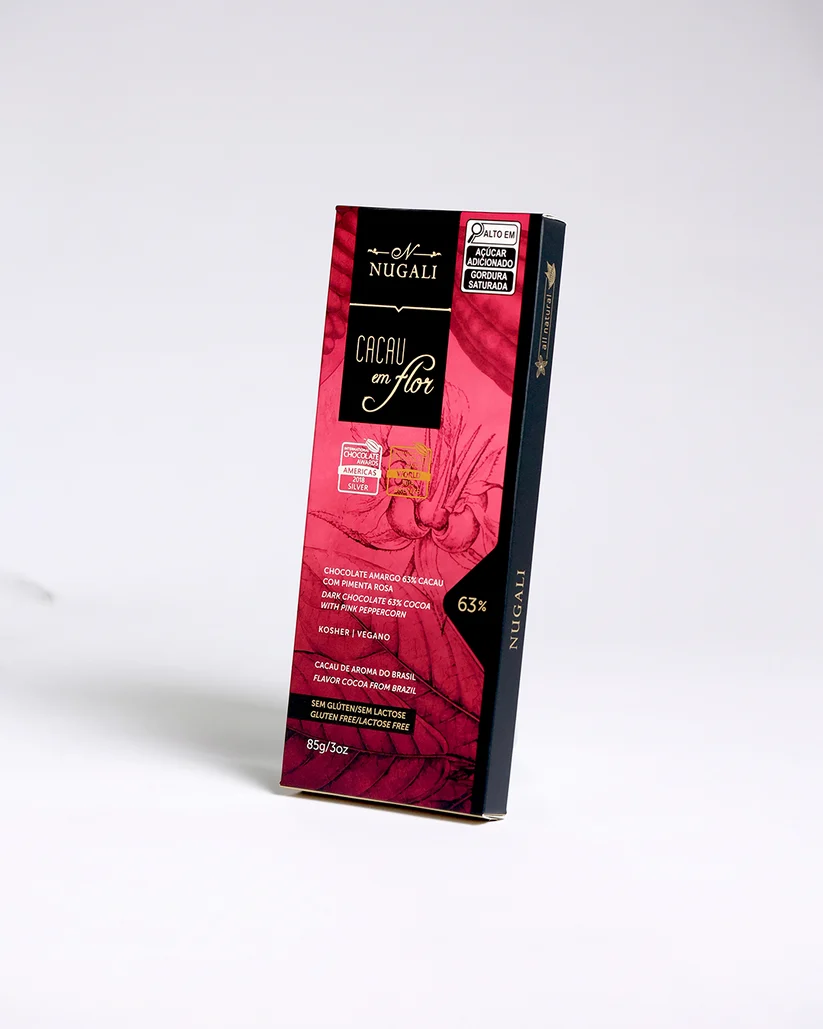 TABLETE CACAU EM FLOR 63% COM PIMENTA ROSA 85G
